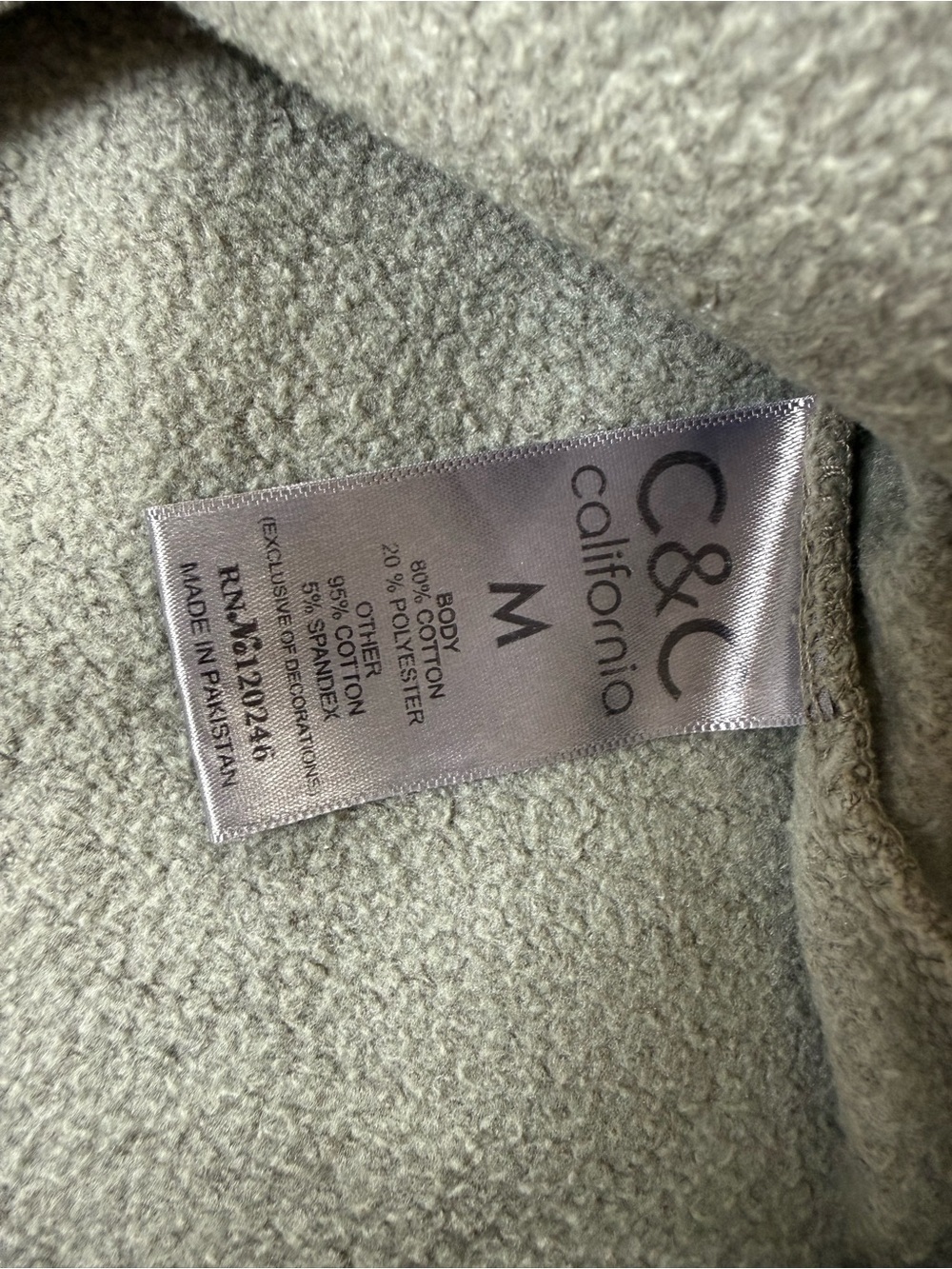 C & C California Sunwashed Fleece Quarter Zip Sweatshirt - Picture 5 of 5